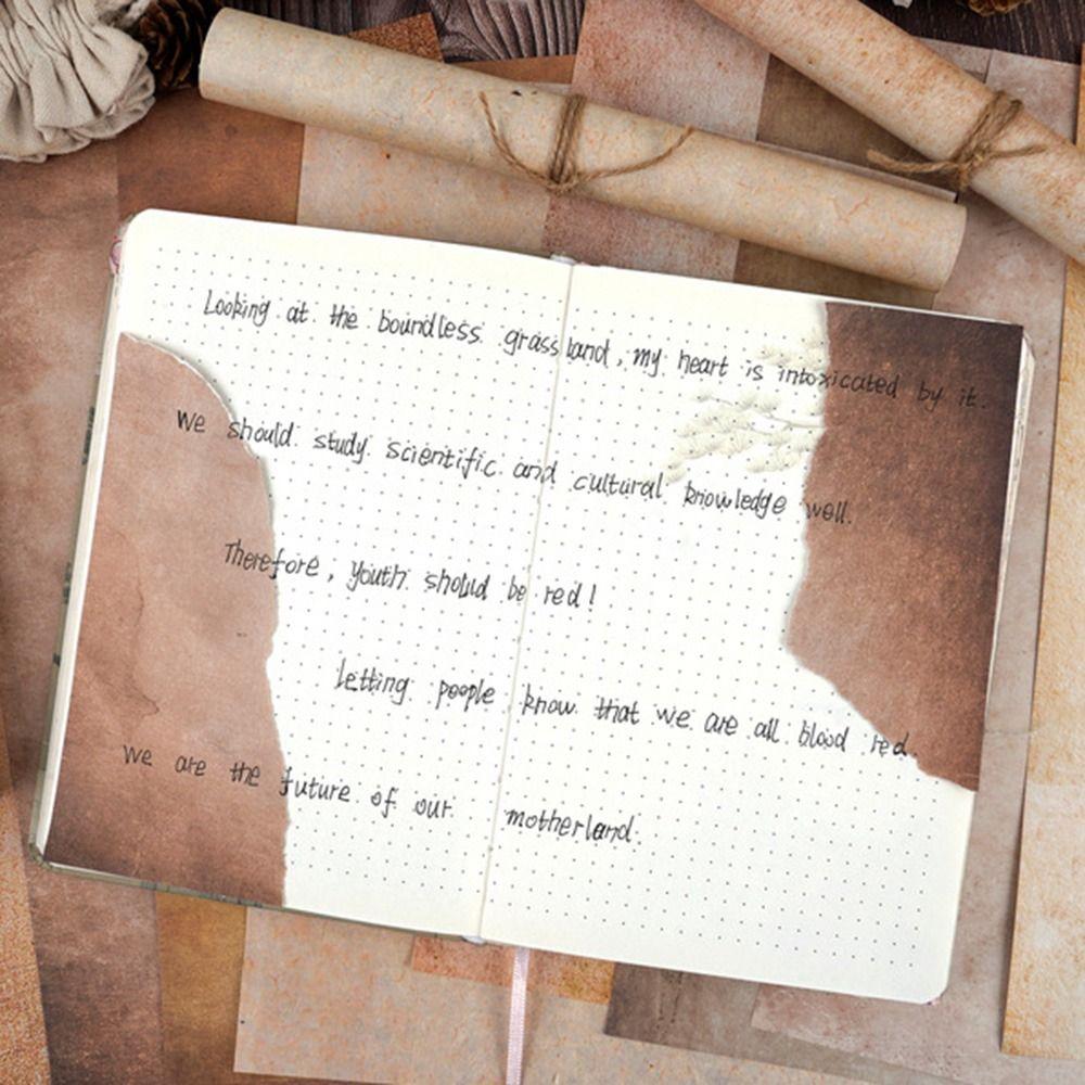 50 Ark Klassisk Trykkpapir Enkle Piratruller Litterært Scrapbook Brevpapir Konvolutter