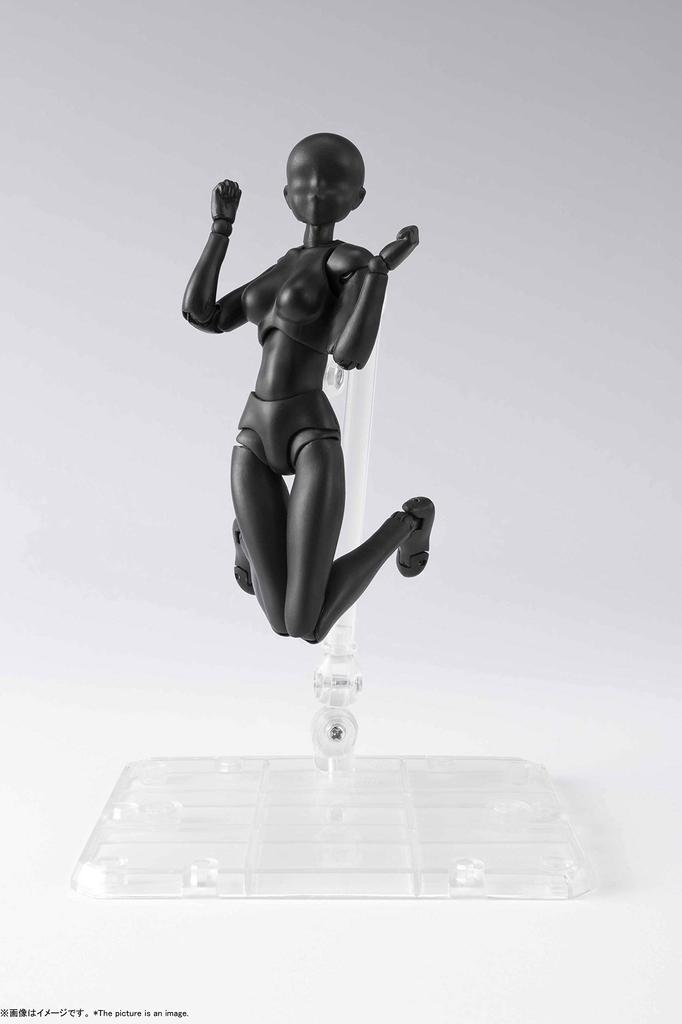 TAMASHII NATIONS DX SET 2 Black Color 135mm Movable Figure S.H.Figuarts Body-chan (Solid Ver.) Approx. ABS&PVC