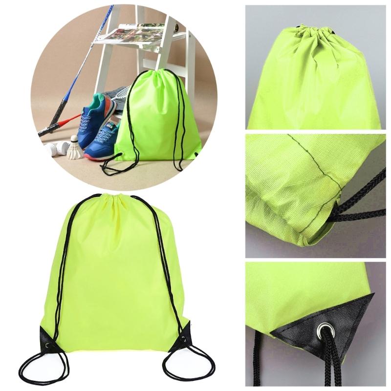 Drawstring Fitness Bag Water Resistant Oxfordcloth Sports Bag Light Weight Drawstring Backpack for Climbing Hiking