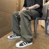 Spring New Casual Pants Loose Straight Wide Leg Big Pocket High Street Overalls Sports Outdoor Pants Men