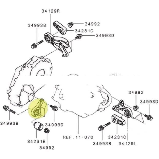 Automotive Engine Bracket 3517A053 Rear Diff Differential Mounting Bracket Fit for Mitsubishi Outlander PHEV 2.0 2.4 PHEV 13-21 Motor Installation