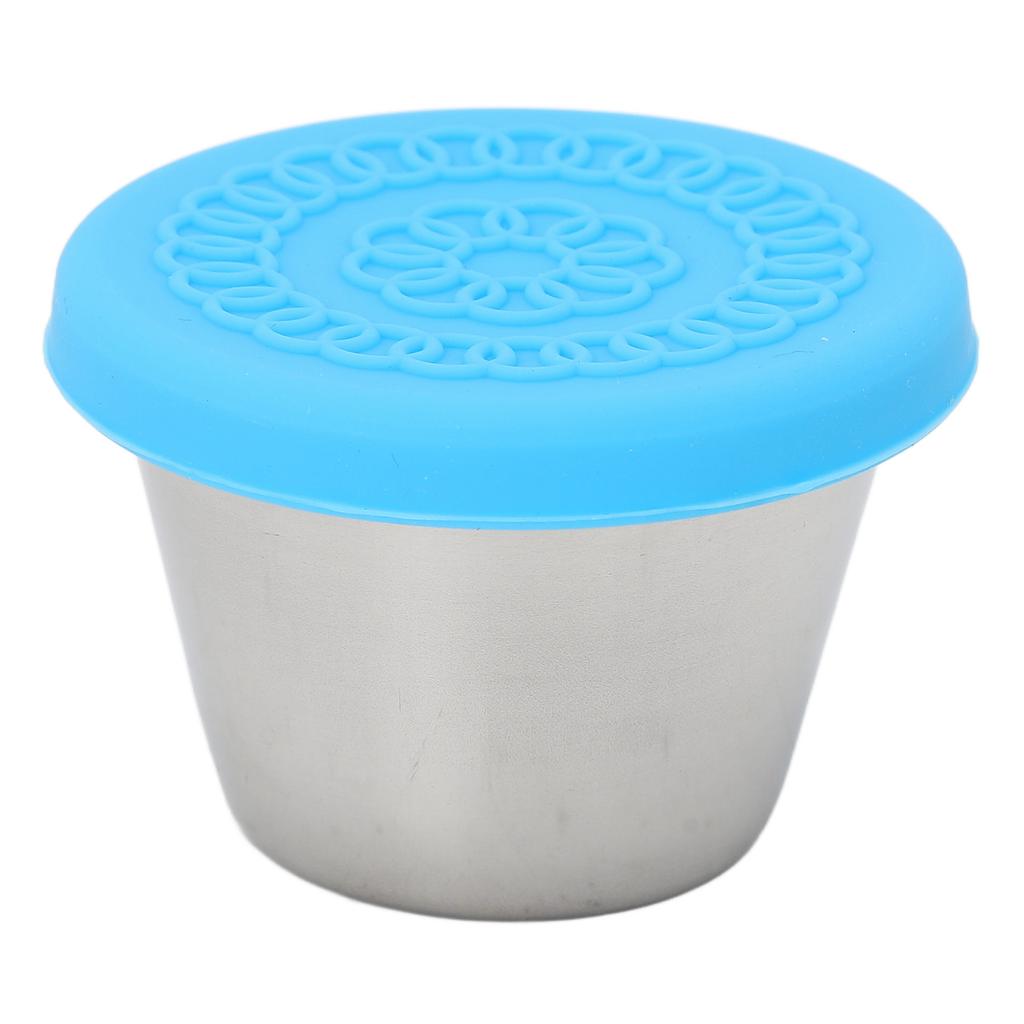 Small Stainless Steel Container Leakage Proof Dishwasher Safe Portable Dressing Cup with Lid for Essential Oil 70ml