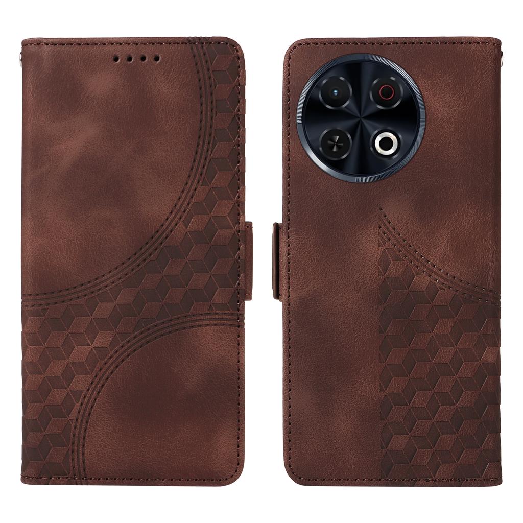 For TECNO Spark 30 Pro 4G Case PU Leather Phone Cover Rhombus Starry Imprinted