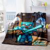 Minecraft Customize Text Blanket Multipurpose Personalized Blanket Soft Cozy Throw For Bed Chair Office Chair Living Room Allseason Use