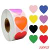 50-500Pcs Black Paper Stickers Round Blank Handmade Sticker Adhesive DIY Labels Gift Package Envelope Sealing Sticker Stationery