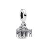 Ciondolo Fascino Argento 925 Fai da Te Torre Porta Castello Nave Angelo per Donne Gioielli Collana Bracciale Boutique