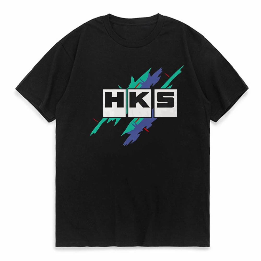 Limitiertes HKS Power and Sportser Performance Turbo Print T-Shirt Mode Lässig Sommer T-Shirts O-Ausschnitt Atmungsaktiv Kurzarm T-Shirt 4XL