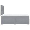 Box Spring Bed with Mattress Light Grey 90 x 190 cm Fabric