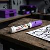 Oil Based Paint Pens 12 Colors Flat Tip Marker, Broad Pen for Metal Tire DIY Graffiti Steel Glass Leather, Waterproof Quick Dry Touch Up Marker