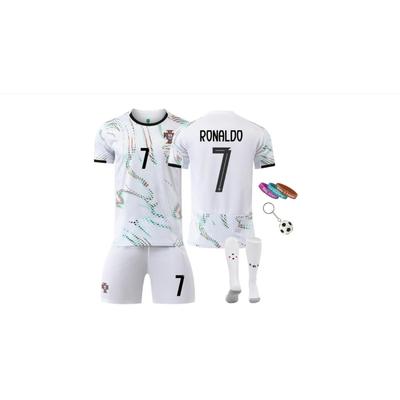 Sezon 2025/2026 Ronaldo Portugalia Nr 7 Dziecięca Koszulka Piłkarska Biała
