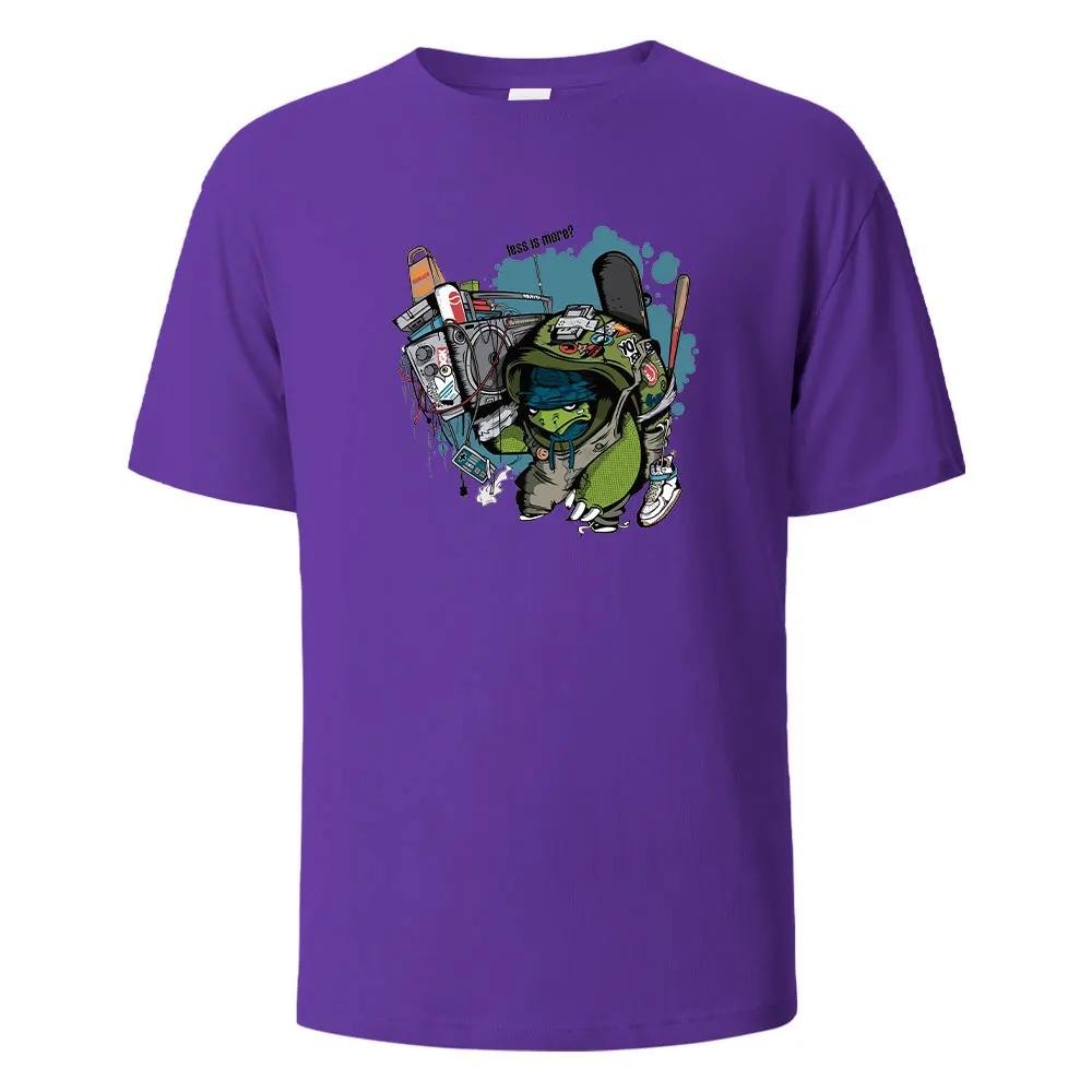 Print T-Shirt Summer Tees For Men Women 100% Cotton O-neck Oversize Casual Short Sleeved Tops
