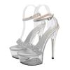Sommer neue wasserdichte Tisch Super High Heel Stiletto Hochzeit Business Schuhe Freizeitschuhe Damenmode Laufstegschuhe