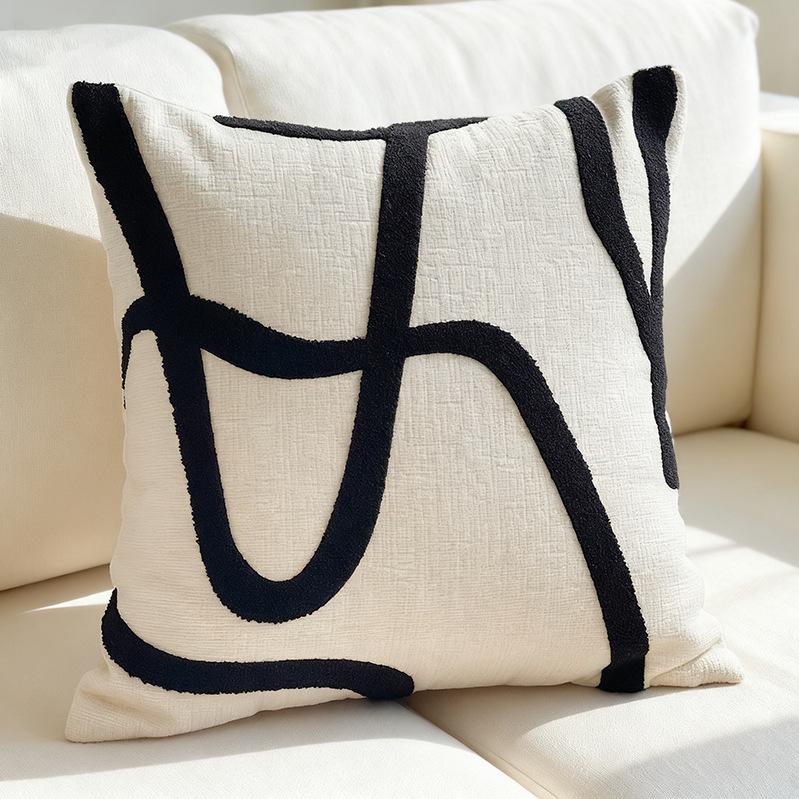 Housse de coussin de luxe Nouvelle Housse de coussin amovible lavable Design populaire Décoration de canapé de salon Housse de coussin Coussin 45×45CM