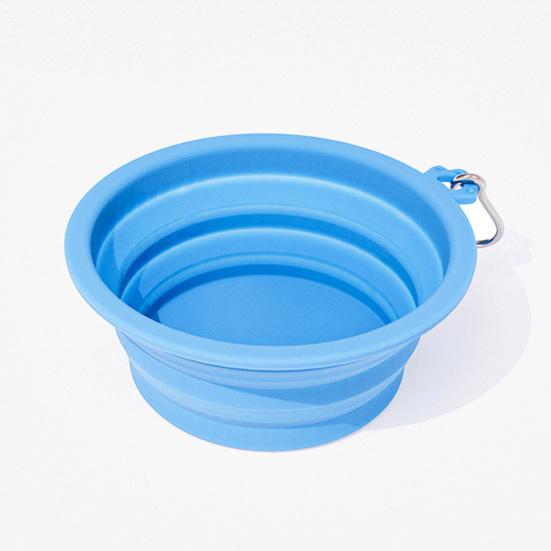 Ciotola Pieghevole per Cani, Ciotola Pieghevole per Gatti con Moschettone, Ciotola Portatile in Silicone per Animali Domestici Cani Gatti Viaggio Campeggio