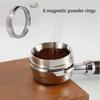6 Magnetischer Espresso Kaffeedosierring Dosiertrichter Edelstahl mit 6 Magneten Passt 51/54/58/mm Siebträger Barista Werkzeuge