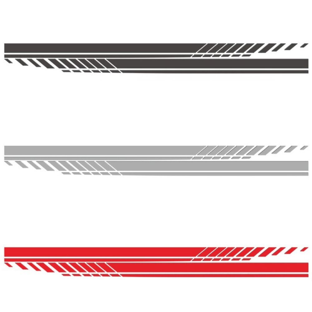 2Pcs Universal Car Body Side Decal PVC Racing Stripe Graphic Stickers for Decoration