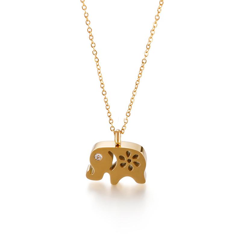 

Kalen Creative Elephant Pendant Necklace for Women – Titanium & Stainless Steel Fashion Jewelry