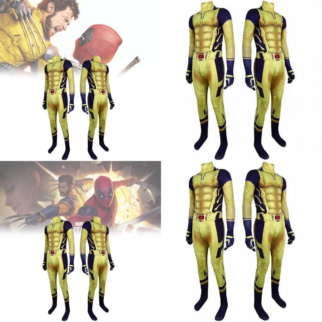 Wolverine Kinder Halloween Kostüm Mit Lycra Stoff Und Superhelden Thema