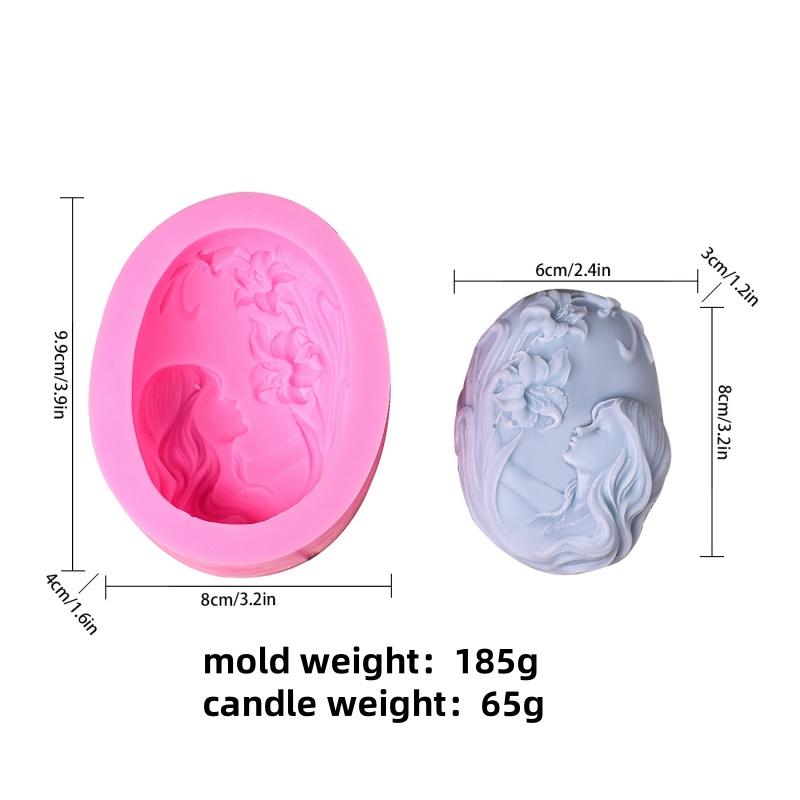Dolphin Mermaid Aromatherapy Candle Mold DIY Flower Appreciation Girl Couple Soap Mold Flower Fairy Sugar Cake Baking Tool