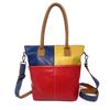 Vintage Color Patchwork Single Shoulder Tote Crossbody Bag