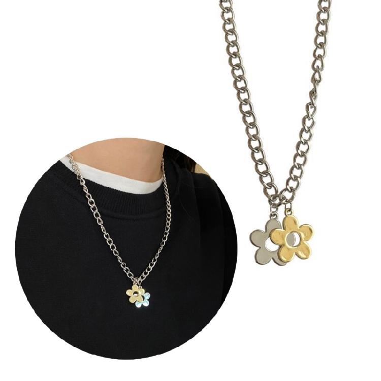 Flower Pendant Choker Pendant Necklaces Alloy Pendant Jewelry Y2k Accessories