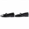 Pristine VERSACE Pumps Jumbo Ribbon Ballerina Open To Black Patent Leather Used