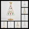 Iron Small Tabletop Christmas Tree Simulates Glowing Bell Decorations Trees