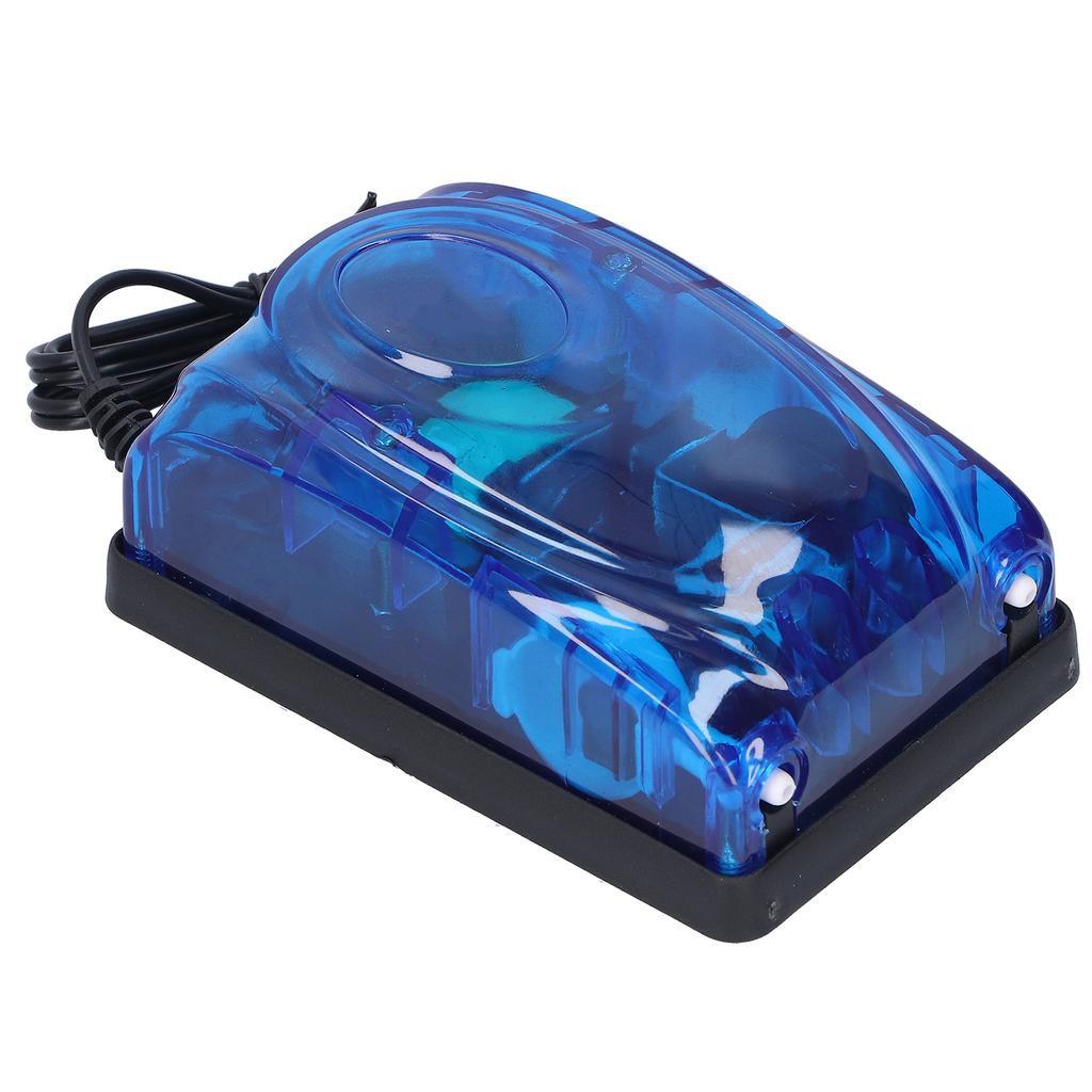 Powerful Fish Tank Air Pump Quiet Operation Double Outlets with Bubble Stone Aquarium Supplies