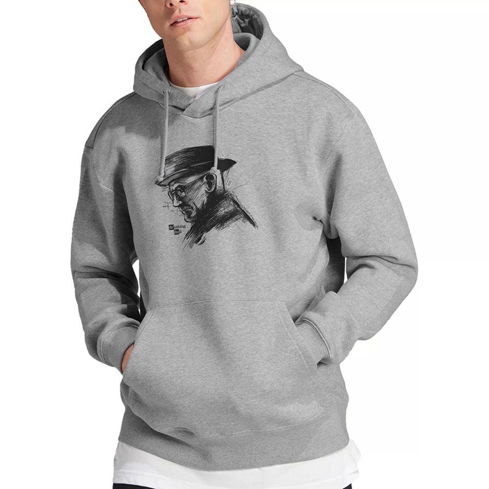 Breaking Bad Unisex Adult Heisenberg Sketch Heather Hoodie