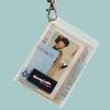 TransparentCard Holder PVC Folding Short Wallet Ins Korean Fashion Women Girl Glitter Business Cards with Lany