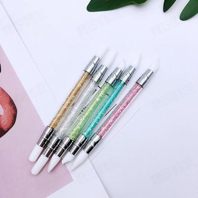 Suxi 5 Double-Ended Silicone Embossing & Rhinestone Nail Art Pen Set