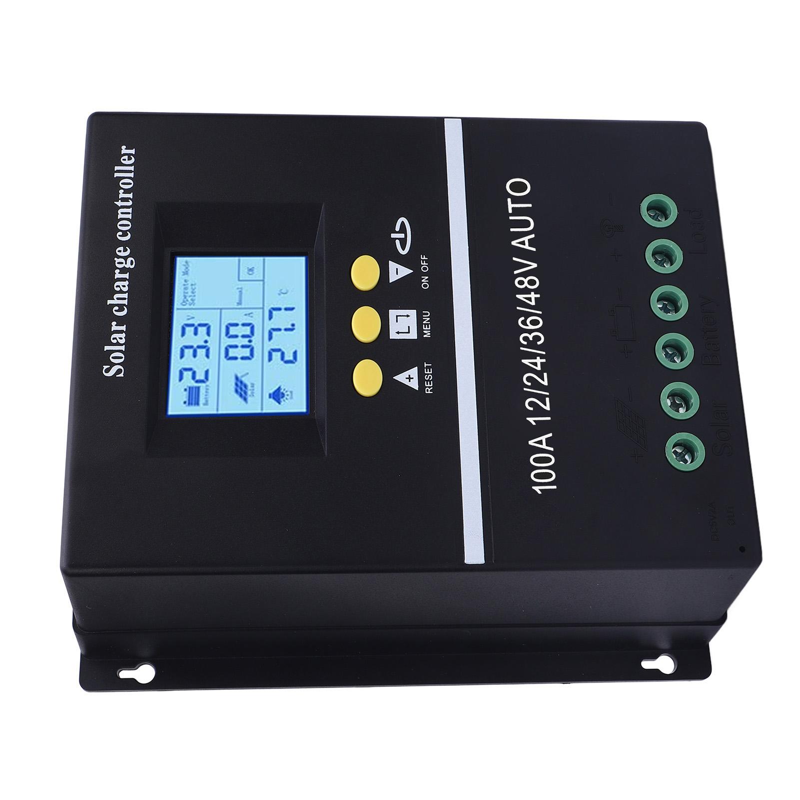 100А MPPT Солнечный контроллер с ЖК-дисплеем Регулятор заряда аккумулятора