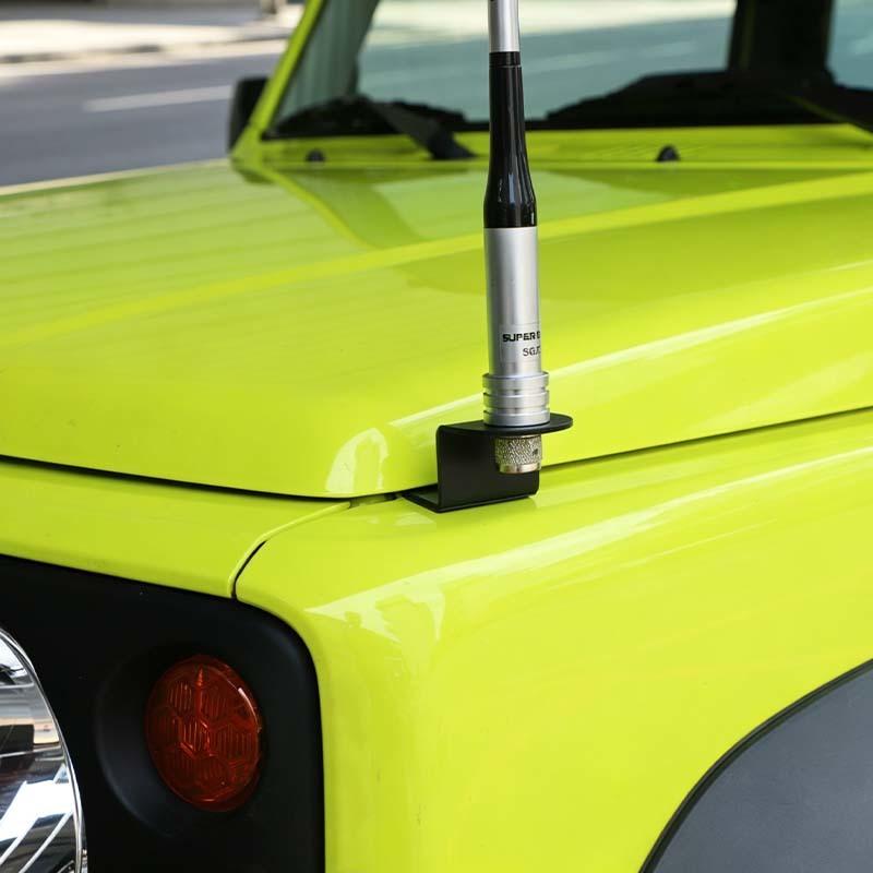 Metal Car Engine Hood Antenna Bracket Mount Stand For Suzuki Jimny 2019 Up Exterior Accessories