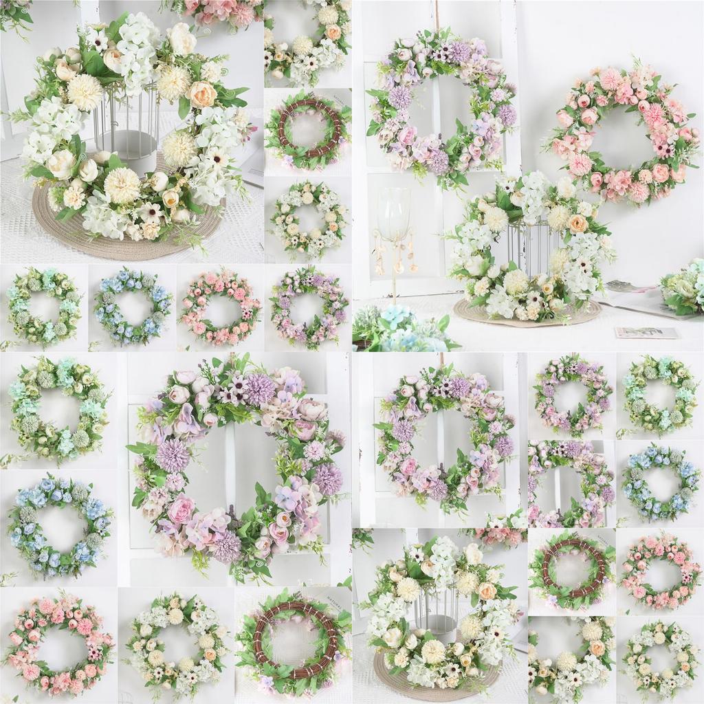 Charming 40cm Artificial Rose Peony Flower Garland With No Color Fading