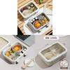 Microwave Safe Wheat Straw Lunchbox With Dividers For Office And School Use