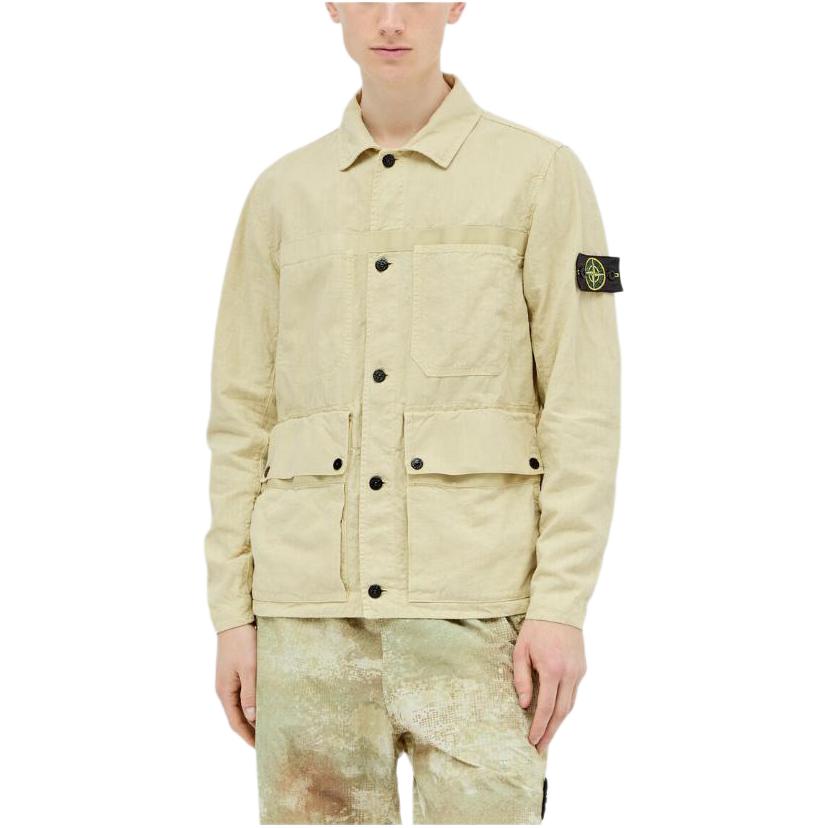 Stone Island Compass-badge shirt jacket 801542330-V0091