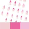 Color Block French Pink and Purple Wearable False Nail Tips