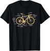 Bicycle Cycling Anatomy Road Bike Parts Biking Cyclist Gift Unisex T-Shirt