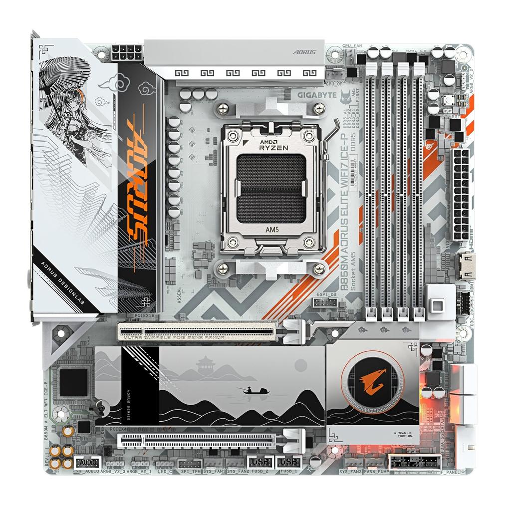 Gigabyte B850M AORUS ELITE WIFI7 Shinyo Rin Model Motherboard MB6898 ICE-P Micro-ATX