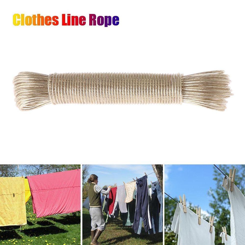 1PC 20m X 2mm Heavy Duty Extra Strong Steel Core Washing Line Clothes Line Laundry Drying Line