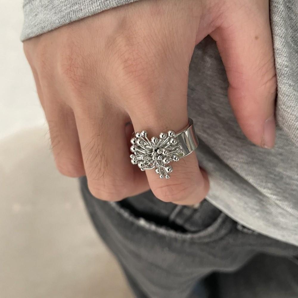 Sparkling Minimalist Sterling Silver Rings Simple Design Couple Rings Daily Flower Ring  Unisex