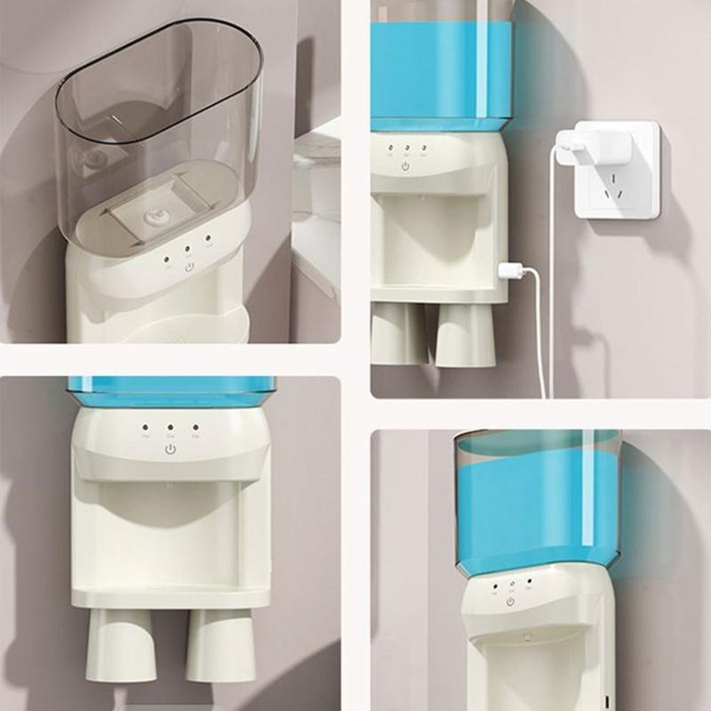 Automatic Mouthwash Dispenser Electric Mouth Rinsing Machine, Wall Hanging 1200mAh Includes Magnetic Cup Holders