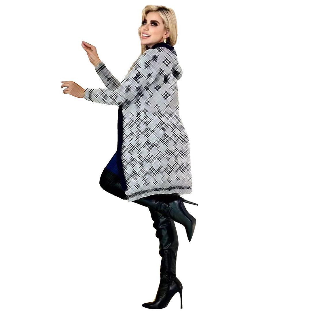 

Европейский и американский женский кардиган с капюшоном на осень/зиму - Мягкий, теплый, модный Small серый