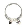 Stainless Steel Cartoon Bracelet With Crystal Pendant Charm Fashion Women's Jewelry Accessory
