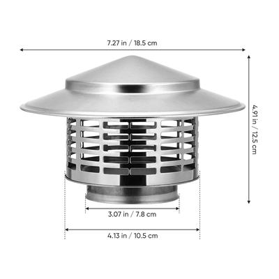 Stainless Steel Chimney Cap Umbrella Design Rainproof Birdproof for Chimney Pipe Stove Exhaust Flue Outdoor Use Durability