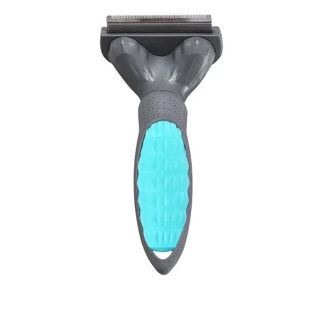 

Deshedding Comb Self Cleaning Pet Hair Removal Brush for Dogs Cats Long/Short Hair Grooming Trimmer Pet Grooming Tools Supplies S 16x5.5cm синий