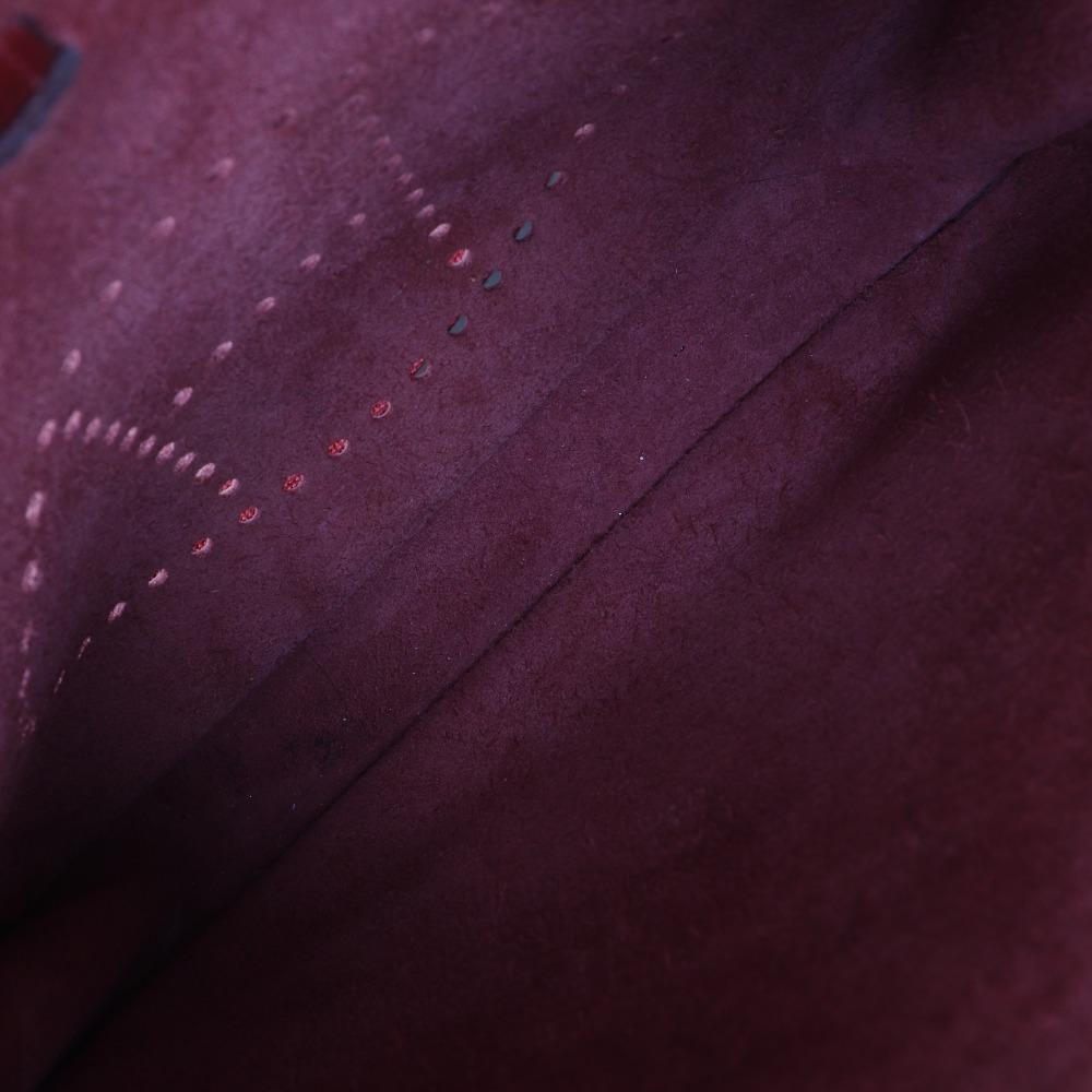 Hermes Evelyn 2 PM Schultertasche Rot/Silberne Hardware Taurillon Clemence Damen Gebraucht