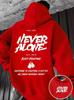 Go ahead "Printed hoodie, geometric breathable polyester kangaroo pocket
