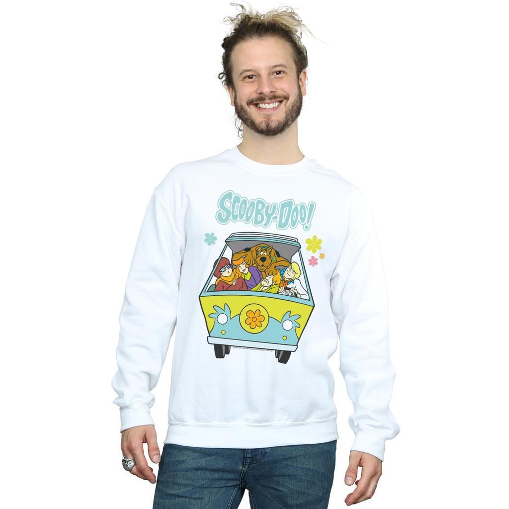 Scooby Doo Mens Mystery Machine Group Sweatshirt