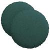 Seat Cushions 2 Pcs Dark Green Ø40 X 13 Cm Fabric